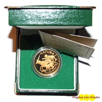 1994 South Africa Gold Proof 1/2oz NATURA